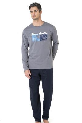 Erkek %100 Pamuk Pijama Takım, Pierre Cardin Yazılı - 2