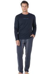 Erkek %100 Pamuk Pijama Takım, Uzunkol Mevsimlik Pijama Takım - 3