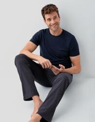 Erkek %100 Pamuk Pijama Takımı – Kısa Kollu T-Shirt & Uzun Pijama Altı