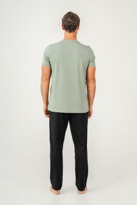 Erkek %100 Pamuklu Kısa Kol Pijama Takım - 3