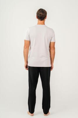 Erkek %100 Pamuklu Kısa Kol Pijama Takım - 7