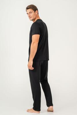 Erkek %100 Pamuklu Kısa Kol Pijama Takım - 13