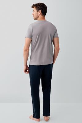 Erkek %100 Pamuklu Kutulu 3’lü Pijama Takımı – T-Shirt + Pijama Alt + Şort - 5