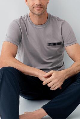 Erkek %100 Pamuklu Kutulu 3’lü Pijama Takımı – T-Shirt + Pijama Alt + Şort - 7