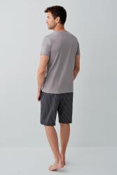 Erkek %100 Pamuklu Kutulu 3’lü Pijama Takımı – T-Shirt + Pijama Alt + Şort - 4