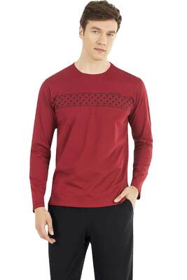 Pierre Cardin - Erkek %100 Pamuklu Uzunkol Mevsimli Pijama Takım