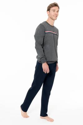 U.S. Polo Assn. - Erkek 2 İplik Dokuma Kışlık Ev Giyim Alt Üst Takım (1)