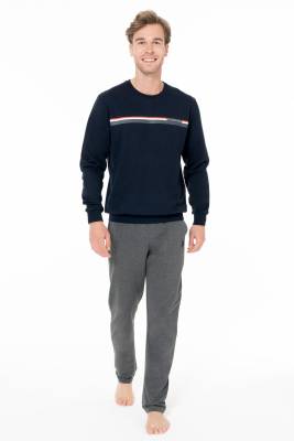 Erkek 2 İplik Dokuma Kışlık Ev Giyim Alt Üst Takım - 5