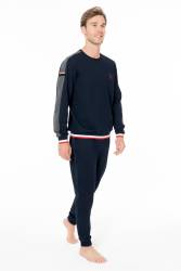 Erkek 2 İplik Kışlık Ev Giyim Alt Üst Takım - Thumbnail