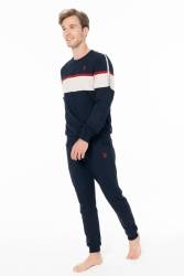 Erkek 2 İplik Kışlık Uzunkol Dar Paça Ev Giyim Pijama Takım - Thumbnail