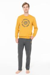 Erkek 2 İplik Kışlık Uzunkol Düz Paça Baskılı Ev Giyim Pijama Takım - 6