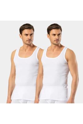 Erkek 2'li %100 Pamuk Atlet  - 1