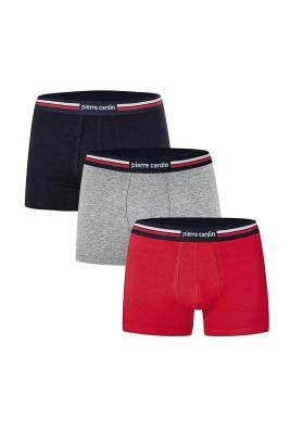 Pierre Cardin - Erkek 3'lü Strech Likralı Boxer, %95 pamuk %5 likralı