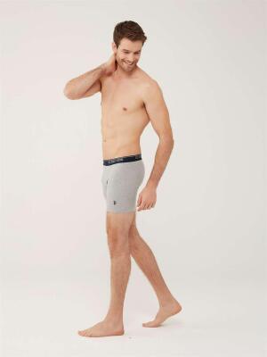 Erkek 3'lü Uzun Paça Boxer, %95 Pamuk %5 Elastan - 7