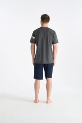 Erkek Antrasit T-shirt Şort Takım - 3