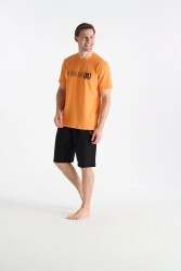 Erkek Baskılı T-shirt Cepli Şort Takım (1)