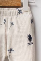 Erkek Bebek Alt Üst Waffle Takım, %100 Pamuk / %100 Cotton - Thumbnail