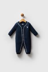 Erkek Bebek Lacivert Tulum, %100 Pamuklu Ribana Kumaş - Thumbnail