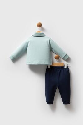 Erkek Bebek Polo Yaka Pike Kumaş Alt Üst Takım - 16