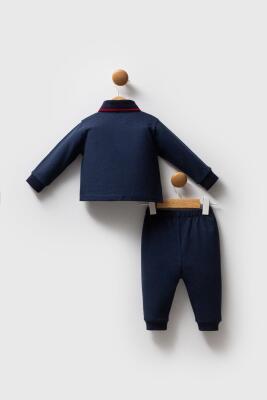 Erkek Bebek Polo Yaka Pike Kumaş Alt Üst Takım - 4