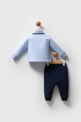 Erkek Bebek Polo Yaka Pike Kumaş Alt Üst Takım - 12