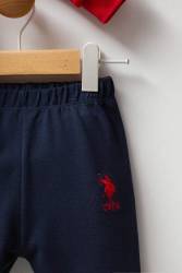 Erkek Bebek Polo Yaka Pike Kumaş Uzunkol Alt Üst Takım - Thumbnail