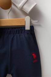 Erkek Bebek Polo Yaka Pike Kumaş Uzunkol Alt Üst Takım - Thumbnail