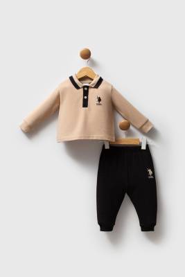 U.S. Polo Assn. - Erkek Bebek Polo Yaka Pike Kumaş Uzunkol Alt Üst Takım