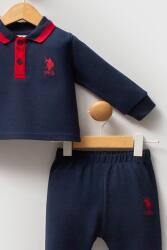 Erkek Bebek Polo Yaka Pike Kumaş Uzunkol Alt Üst Takım - 18