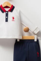 Erkek Bebek Polo Yaka Pike Kumaş Uzunkol Alt Üst Takım - 14