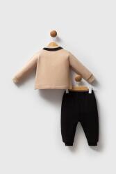 Erkek Bebek Polo Yaka Pike Kumaş Uzunkol Alt Üst Takım - 4