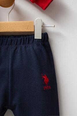 Erkek Bebek Polo Yaka Pike Kumaş Uzunkol Alt Üst Takım - 11