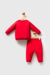 Erkek Bebek Yuvarlak Yaka İki İplik Kumaş Uzunkol Alt Üst Takım - Thumbnail