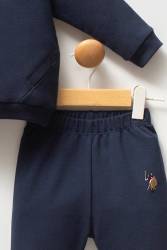 Erkek Bebek Yuvarlak Yaka İki İplik Kumaş Uzunkol Alt Üst Takım - Thumbnail