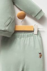 Erkek Bebek Yuvarlak Yaka İki İplik Kumaş Uzunkol Alt Üst Takım - Thumbnail