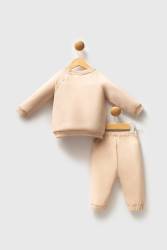 Erkek Bebek Yuvarlak Yaka İki İplik Kumaş Uzunkol Alt Üst Takım - Thumbnail