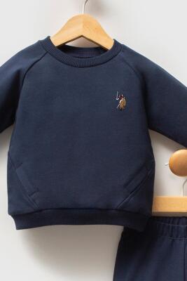 Erkek Bebek Yuvarlak Yaka İki İplik Kumaş Uzunkol Alt Üst Takım - 6