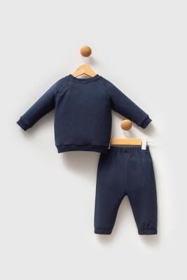 Erkek Bebek Yuvarlak Yaka İki İplik Kumaş Uzunkol Alt Üst Takım - 8
