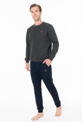 Erkek Bisiklet Yaka Dar Paçalı Uzunkol Kışlık Pijama Takım - 5