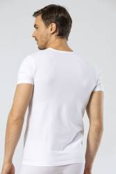 Erkek Bisiklet Yaka Düğmeli Kısa Kol Fit T-shirt - Thumbnail