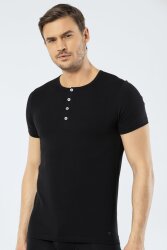 Erkek Bisiklet Yaka Düğmeli Kısa Kol Fit T-shirt - 6