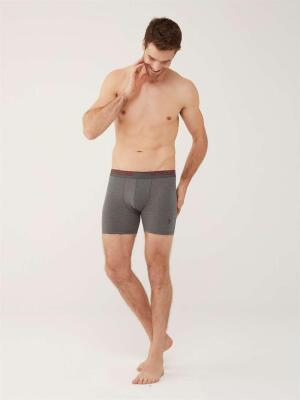 Erkek Büyük Beden 3'lü Uzun Paça Boxer, %95 Pamuk %5 Elastan - 4