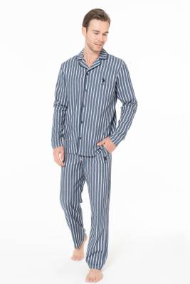U.S. Polo Assn. - Erkek Çizgili Gömlek Pijama Takım