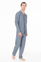 Erkek Çizgili Gömlek Pijama Takım - 3