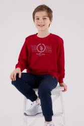 ERKEK ÇOCUK EŞOFMAN TAKIMI Üç İplik Dokuma, Şardonlu - Thumbnail