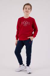 ERKEK ÇOCUK EŞOFMAN TAKIMI Üç İplik Dokuma, Şardonlu - Thumbnail