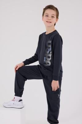 ERKEK ÇOCUK EŞOFMAN TAKIMI Üç İplik Dokuma, Şardonsuz - 3