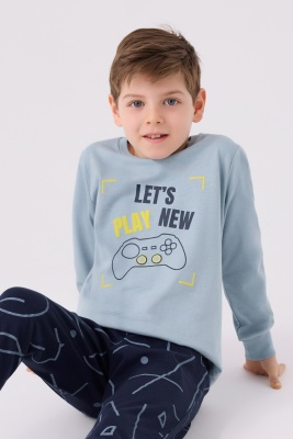 ERKEK ÇOCUK PİJAMA TAKIMI ,SÜPREM DOKUMA - 2