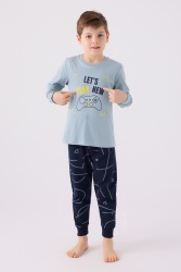 ERKEK ÇOCUK PİJAMA TAKIMI ,SÜPREM DOKUMA - 4