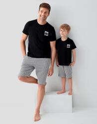 Erkek & Çocuk Pijamaları Ayrı Ayrı Satılır | %100 Pamuk Baba Oğul Yazlık Pijama Takımı Kombin – Shark Attack Baskılı